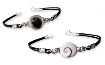 Shiva Auge Armband Leder medium 