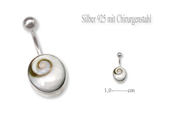 Shiva Auge Piercing in Silber 