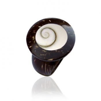 Shiva Auge Ring Kokosnuss rund 
